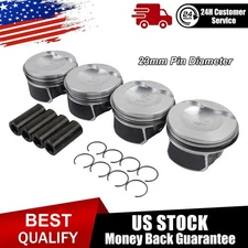 4x Pistons Kit Ø23mm For Audi VW Jetta A4 A6 Q5 GTI 09-15 2.0 TFSI TSI 06H107065