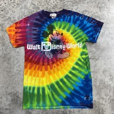 Walt Disney World Mickey Mouse Shirt Youth Small 8 Tie Dye Rainbow Disney Parks