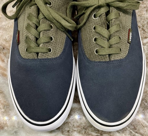 VANS “Off The Wall” Rare UltraCush PRO Skate Shoes Blue/Green Suede Men’s 13 NEW - Picture 2 of 10