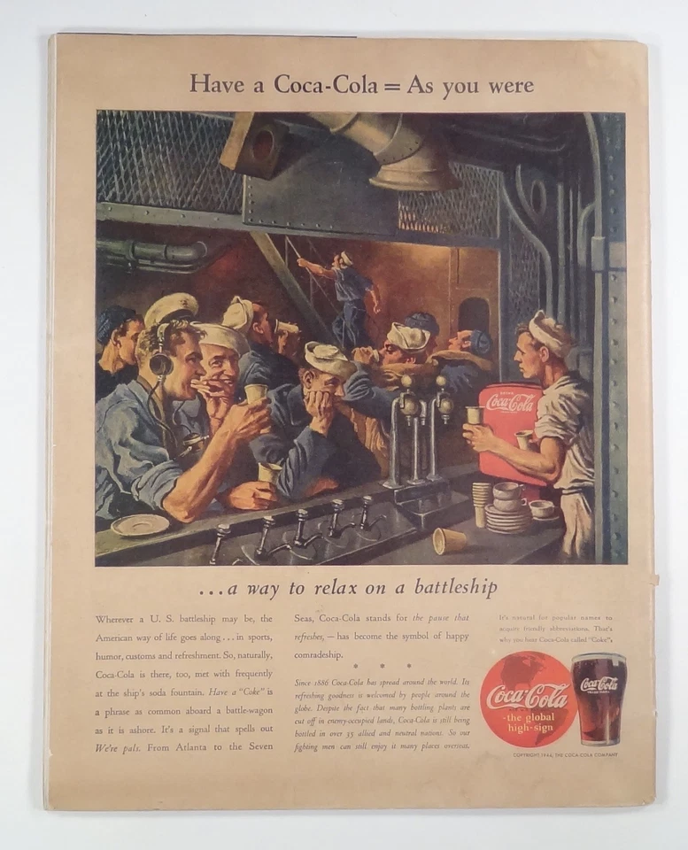 1944 Feb 19 COLLIER'S Valentines COMPLETE w/Coca-Cola ad WORLD WAR II BLATZ BEER - Image 2 of 4