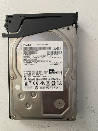 4TB HGST SAS HDD Hard Drive