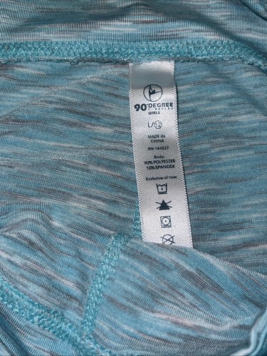 90 Degree by Reflex Girl’s Active Wear Leggings Yoga Pant Size L-12 MSRP 38 - Picture 2 of 3