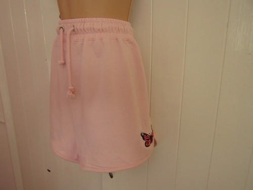 In The Style Pink High Waist Jogger Butterfly Shorts - Size 14 - Picture 2 of 7