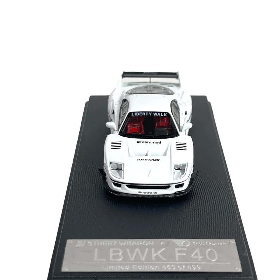 Modellino Auto Street Warrior 1/64 Ferrari F40 Liberty Walk White - Immagine 2 di 4