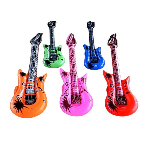 Instrument Home Decoration Music Balloons Set Inflatable Guitar Rock Guitar Toy - Picture 4 of 12