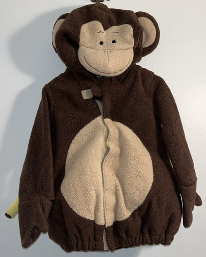 OLD NAVY Dark Brown MONKEY JACKET PANTS PLUSH HALLOWEEN COSTUME 18-24 Months - Picture 1 of 6