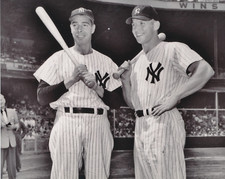 mickey mantle and joe dimaggio 8x10 photo new york yankees