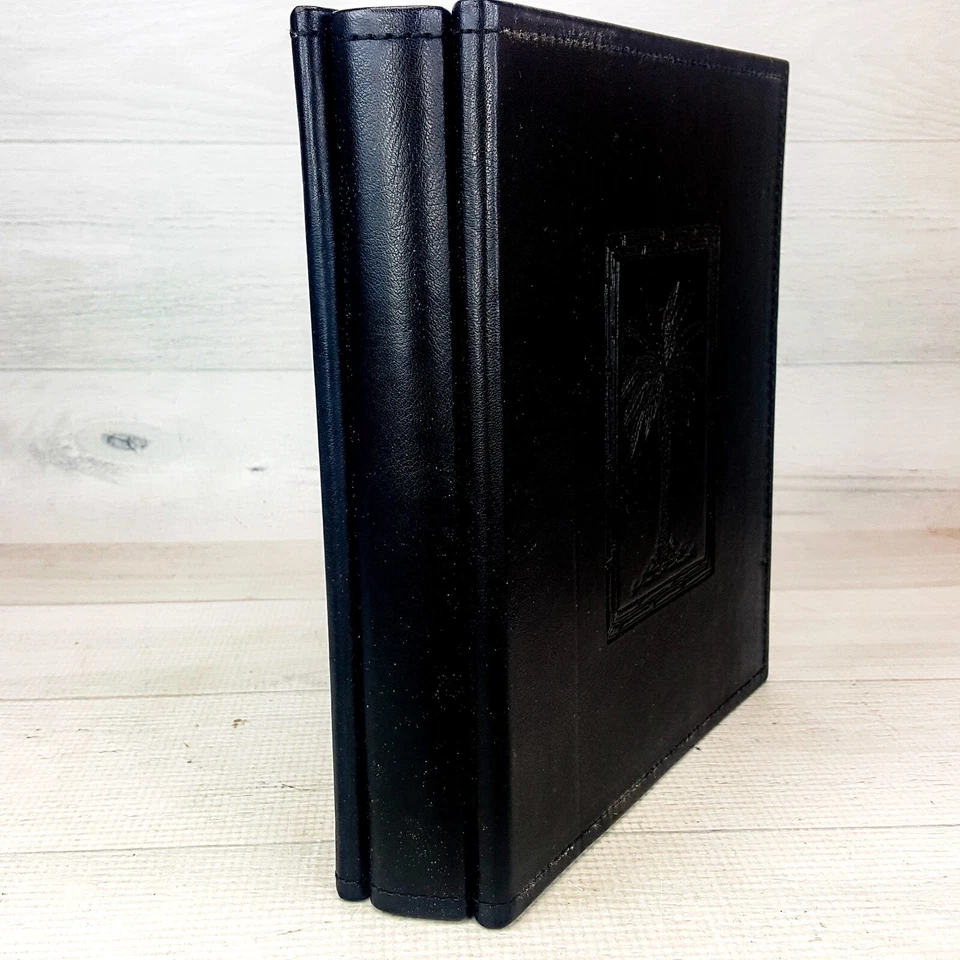 Black Faux Leather Photo Album Holds 200 4 x 6" Photos Embossed Palm Tree NEW - Image 2 of 4