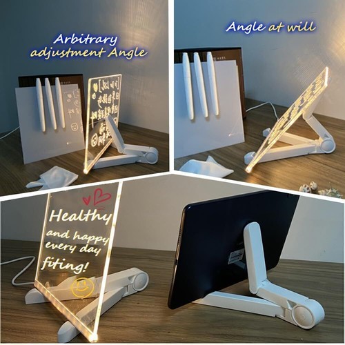 LED Note Board with Color, Acrylic Dry Erase Board with 7 Pens for Office Home - Picture 16 of 26