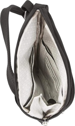 Travelon Anti-Diebstahl Essentials kompakte Umhängetasche schwarz - Bild 5 von 10