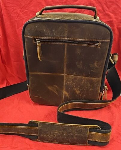 Jack&Chris Leather Messenger Bag for Men Man Purse Crossbody Bags for Work - Picture 4 of 4