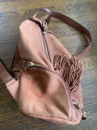 Rebecca Minkoff Brown Leather Fringe Julian Backpack - Picture 3 of 9
