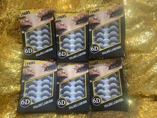 6-Pack Of 7 Pairs 42 Pairs Total Veleasha Cat Eye Lashes Faux Mink False Eyelash