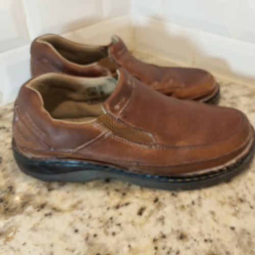 Unisex DOC MARTENS light Brown Leather Slip On Shoes Size Men 9 s15 - Picture 5 of 11