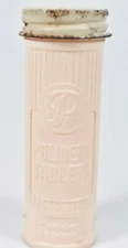 Vintage Polident Tablets Round Cylinder Advertising Container Denture Cleaner