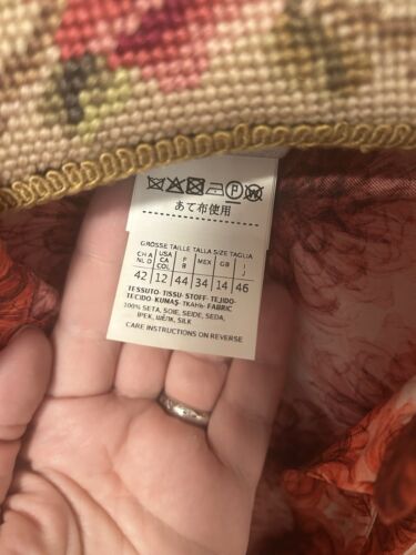 NEW €580🌟 MAX MARA SILK Chemisier Dress USA SZ 12 'VANDA' - Picture 8 of 8