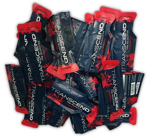Transcend 15g Glucose Energy Gels - 12pk, 20pk, 30pk, orange, strawberry or asst - Picture 17 of 23