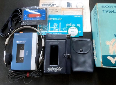 美品 SONY TPS-L2 WM-3 専用 革ケース ストラップ セット Super Rare Beautiful SONY Walkman TPS-L2 Cassette Player
