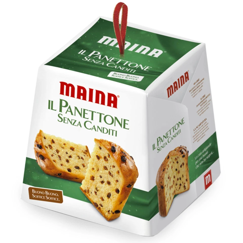Panettone Maina Il Gran Panettone Senza Canditi Confezione da 1 Kg Regalo Natale