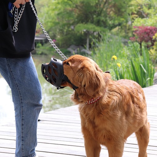 Adjustable Soft Dog Muzzle Mouth Safety Cover No Biting Barking Chewing Basket - Picture 12 of 13
