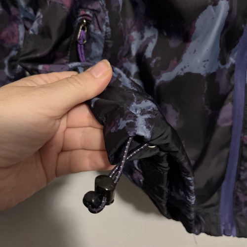 New Balance Purple Blue Black Camouflage Full Zip Lined Rain Jacket Size Medium - Picture 2 of 11