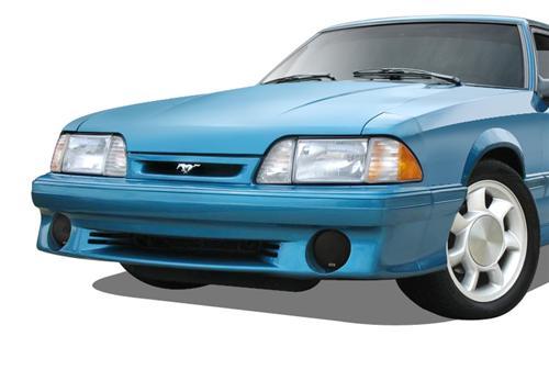 Fits 87-93 Mustang Acrylic GTS Smoke 4.5" Round Fog Light Covers Pair GT0981S - Bild 1 von 4