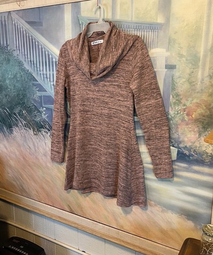 Women's Doublju Mauve Cowl Neck Long Sleeve Fitted Sweater Dress AWOSWL0180 Sz L - Bild 4 von 12