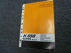 1993 Partner K650 Super Mark II Cut-Off Concrete Saw Parts Catalog