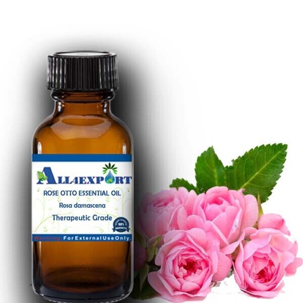 PURE ROSE OTTO ESSENTIAL OIL Rosa damascena NATURAL AYURVEDA HERBAL FRAGRANCE Obfite zamówienie pocztowe