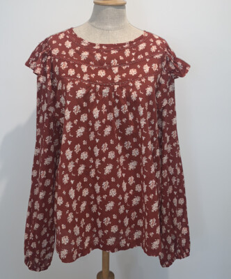 Dip Long Sleeve Blouse Nordic Womens XL NWT