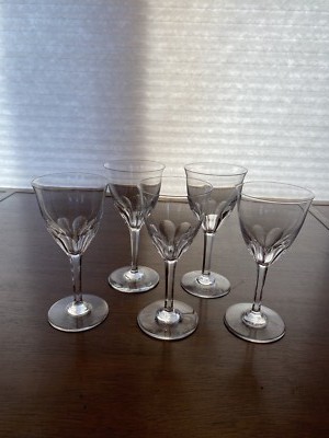 STUNNING SET(5) VTG BACCARAT Crystal ZURICH Port Wine Glasses 6