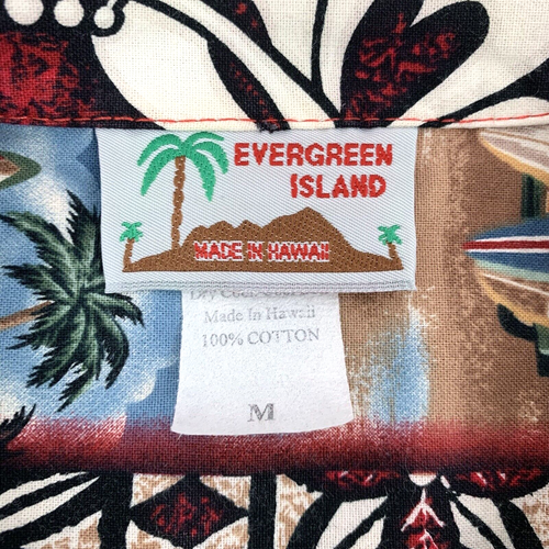 Evergreen Island Hawaiian Shirt Women's Medium Made in Hawaii USA Vintage - Picture 9 of 12