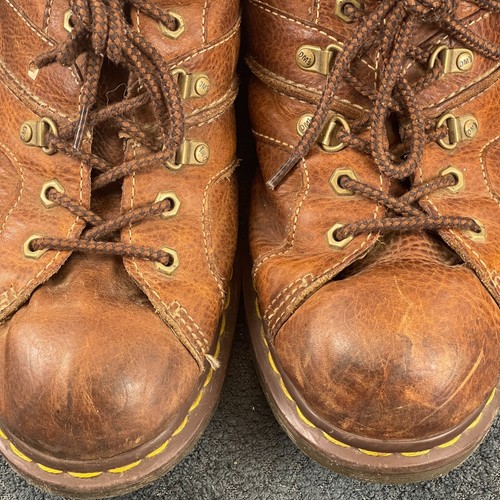 Zapatos Dr Martens Para Hombres 12M Cuero Marrón Finnegan Oxfords Gruesos Derby Envejecidos - Imagen 4 de 14