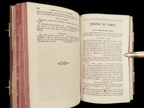 1856 STUNNING Fine Binding Catholic Romain Parishioner | Liturgy Bible Art - Picture 19 of 24