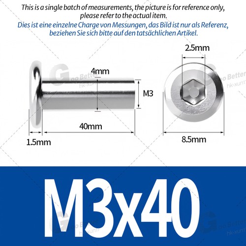 Sleeve Nuts M2-M10 Flat Head Hexagon Socket Furniture Cap Stainless Steel A2 304 - Picture 36 of 144