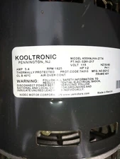 Kooltronic 0261-217- K55hxjha-2774, 115v/1/2 hp motor