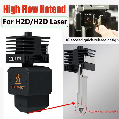 High Flow Hotend 0.2/0.4/0.6/0.8mm Hot End For Bambu Lab H2D/A1/A1 mini Part HAU - Afbeelding 13 van 20
