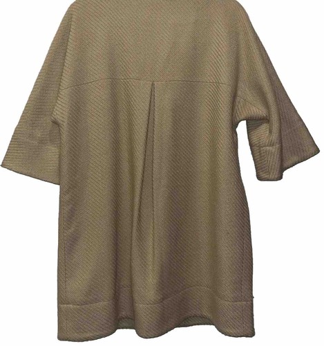 Cappotto JH Collectibles donna taglia M marrone maniche 3/4 bottoni grandi e tasche - Foto 3 di 8