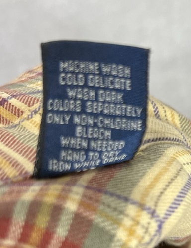 Lands End Viyella Shirt Mens L Plaid Made In United Kingdom Cotton Wool Vintage - Bild 5 von 5