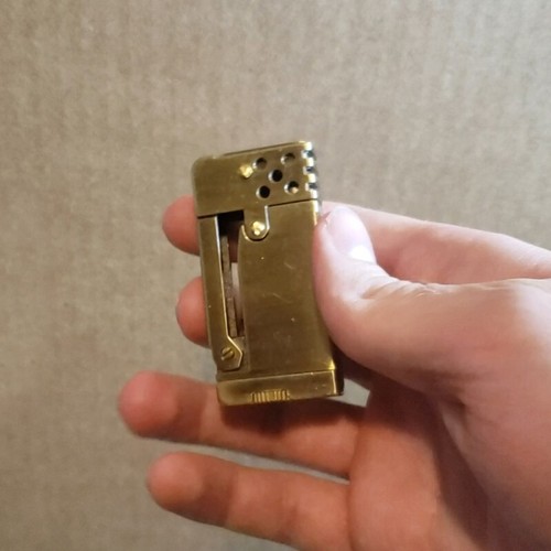 Vintage Single Click Trench Lighter - Brass Retro Fuel-Efficient w/ O-Ring Seal - Picture 3 of 20