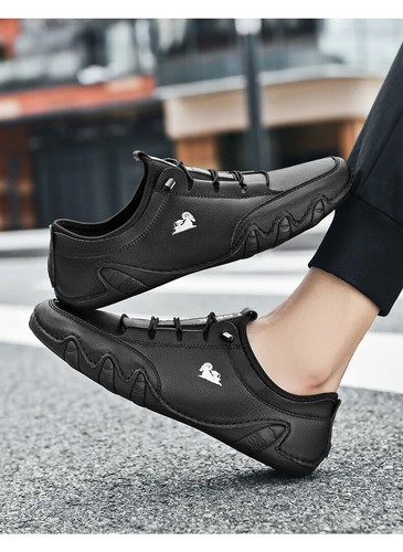 Men's Casual Shoes Sneakers Leather Shoes Fashion Loafers Trekking Shoes - Picture 22 of 26