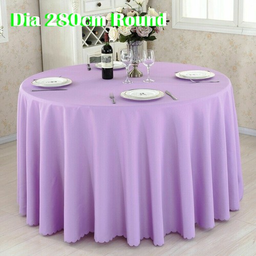 Round Fabric Tablecloth Circular Table Cover Cloth Wedding Party Top Quality - Bild 5 von 41