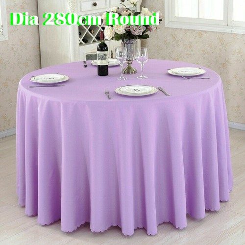 Round Fabric Tablecloth Circular Table Cover Cloth Wedding Party Top Quality J1 - Afbeelding 1 van 27