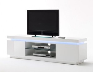 Modern Tv Stand Cabinet White High Gloss With 2 Doors Best Quality Image Is Loading Modern Tv Stand Cabinet White High Gloss With
