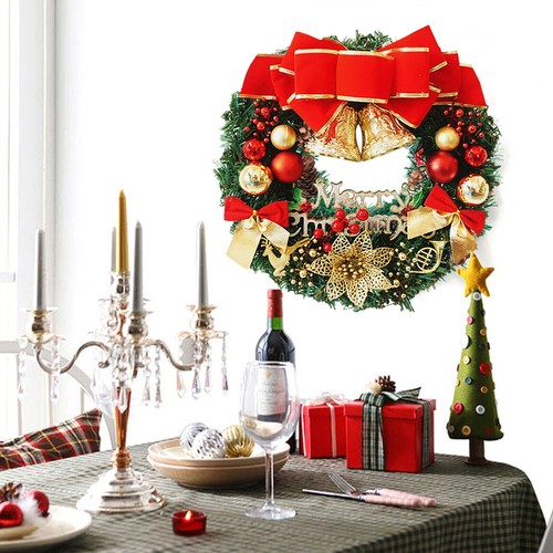 Ürkranz Weihnachten LED Deko Adventskranz Weihnachtskranz Tür Lichterkranz 30cm - Bild 9 von 10