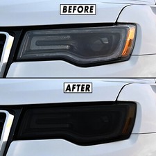 For 14-21 Jeep Grand Cherokee Headlight Fog Light Smoke Vinyl Tint Overlays For 14-21 Jeep Grand Cherokee Headlight Fog Light Smoke Vinyl Tint Overlays