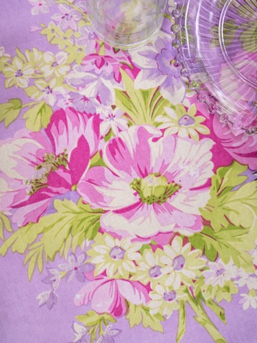 April Cornell Encantador Mantel Floral 88 Pulgadas Redondo Lavanda Púrpura Rosa - Imagen 4 de 5