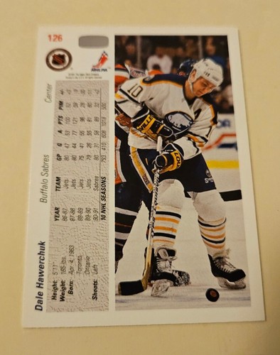 NHL - Dale Hawerchuk (HOF) - Buffalo Sabres / Jets- 1990's 8 Card Lot -Free Ship - Picture 7 of 7