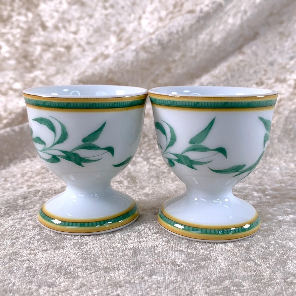 エルメス トゥカン エッグスタンド 高さ5cm東キ7-0902☆1F Hermes Paris Toucans Egg Stand Holder Porcelain Tableware