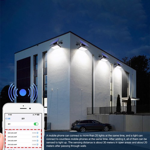 Solar Lights Outdoor Bluetooth Sensor For Wall Porch Barn Patio Garage Yard - Picture 4 of 18